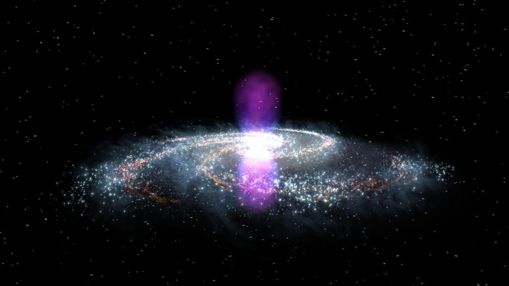 Giant radiation bubbles created by monster black hole feeding frenzy, new study suggests