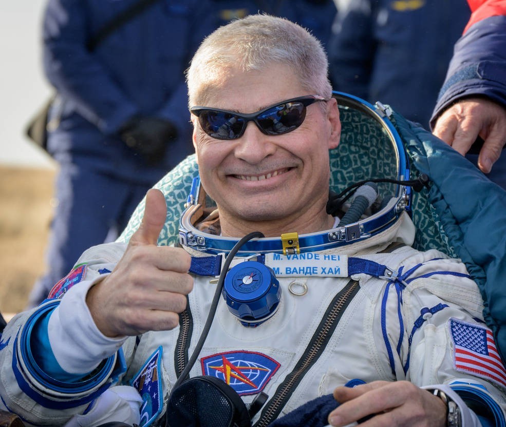 NASA astronaut Mark Vande Hei back on Earth after record-breaking mission