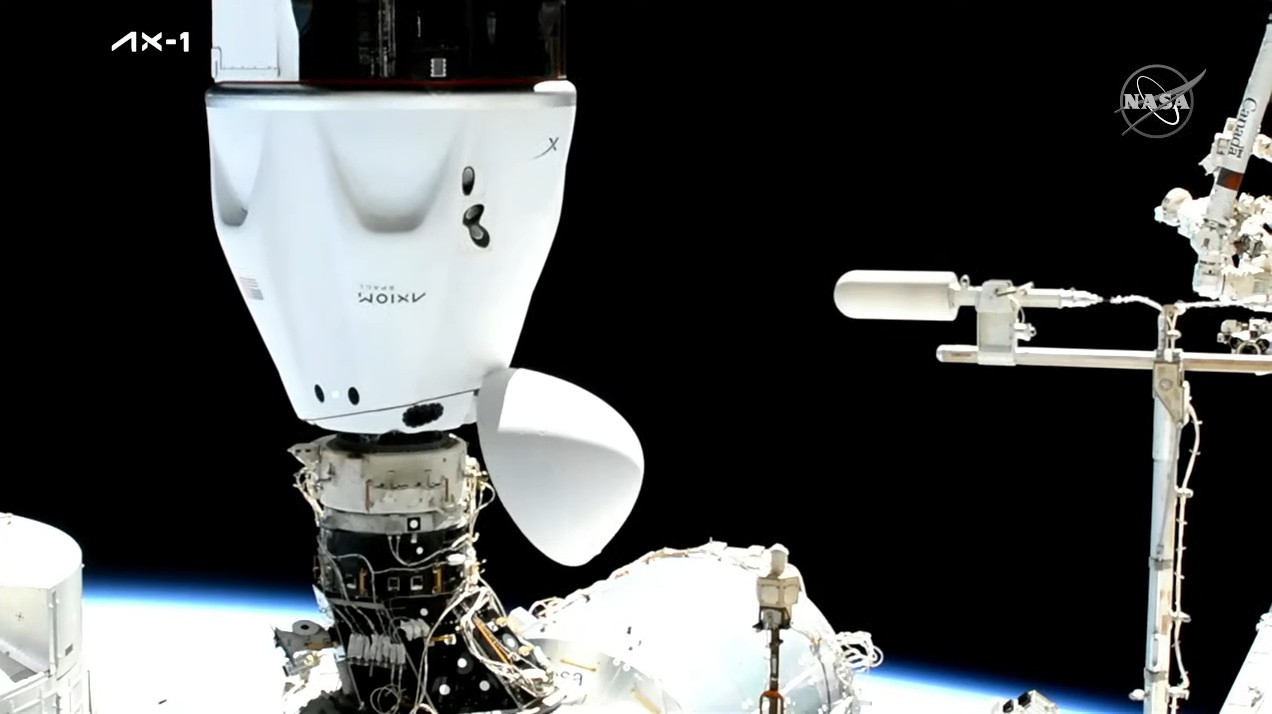SpaceX Dragon carrying private Ax-1 astronauts docks at International Space Station