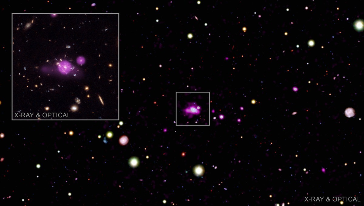 'Galactic spiderweb' is dotted with feeding black holes (photo)