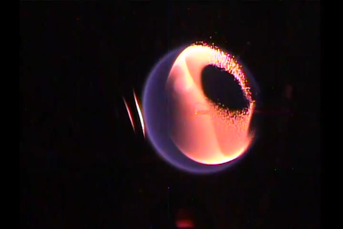 Fire on the space station! Astronauts preparing ongoing combustion research.