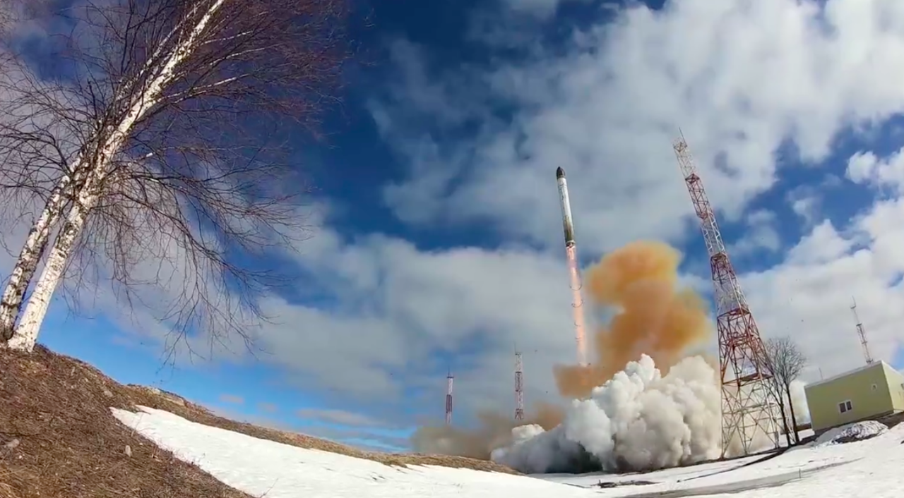 Russia conducts 1st full flight test of new 'Sarmat' intercontinental ballistic missile