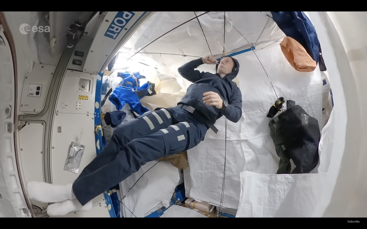 How do you get ready for bed in space? This astronaut video reveals all.