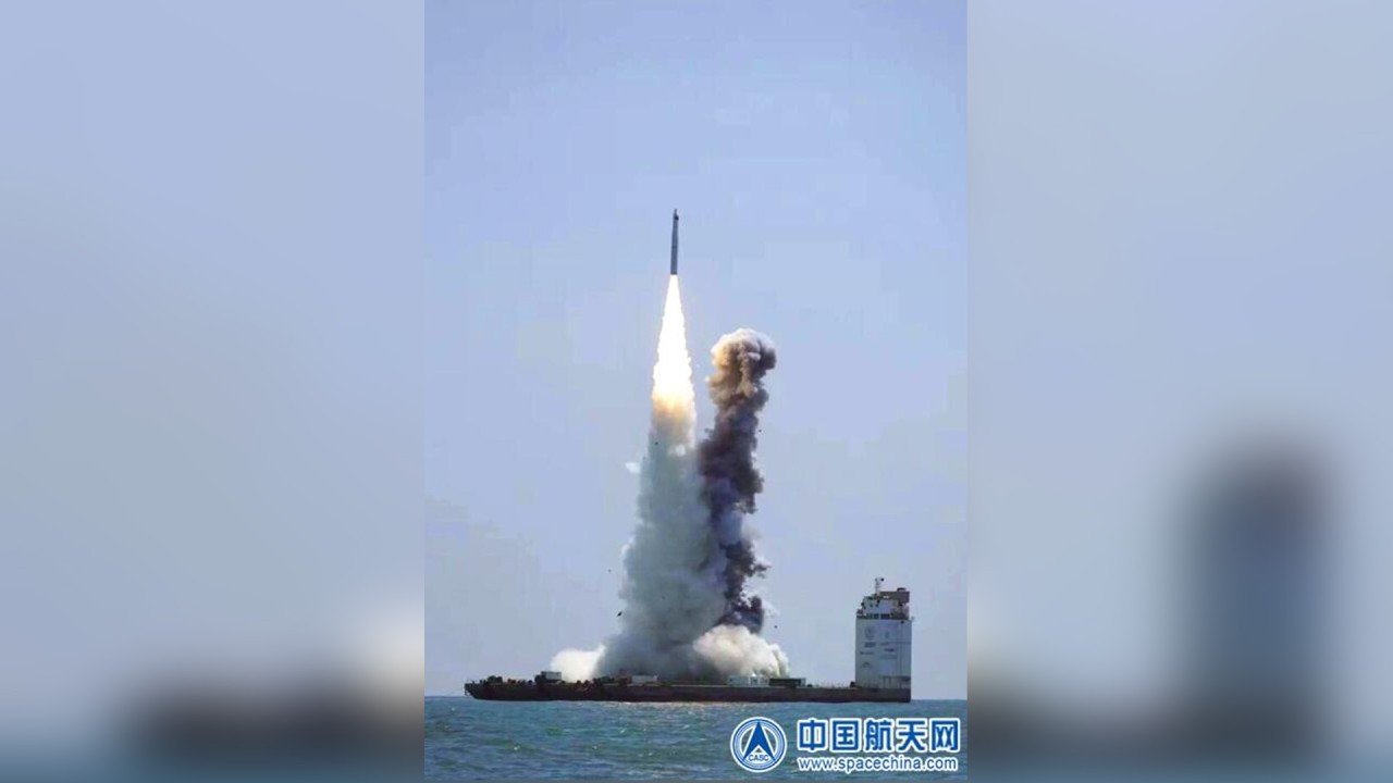 China just launched a rocket with 5 satellites to orbit from a platform at sea