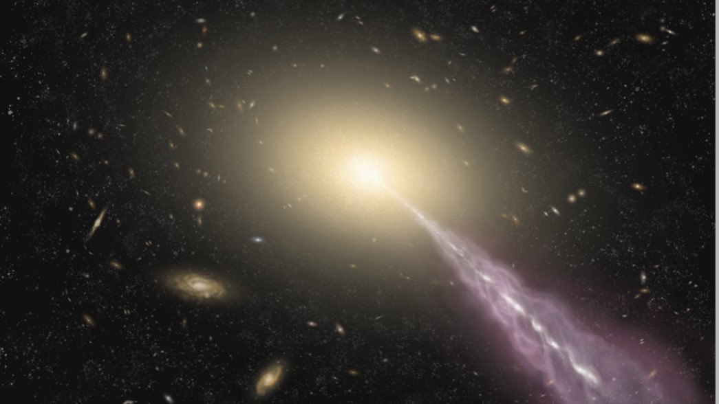 Faint radio glow thousands of light-years wide discovered around closest quasar