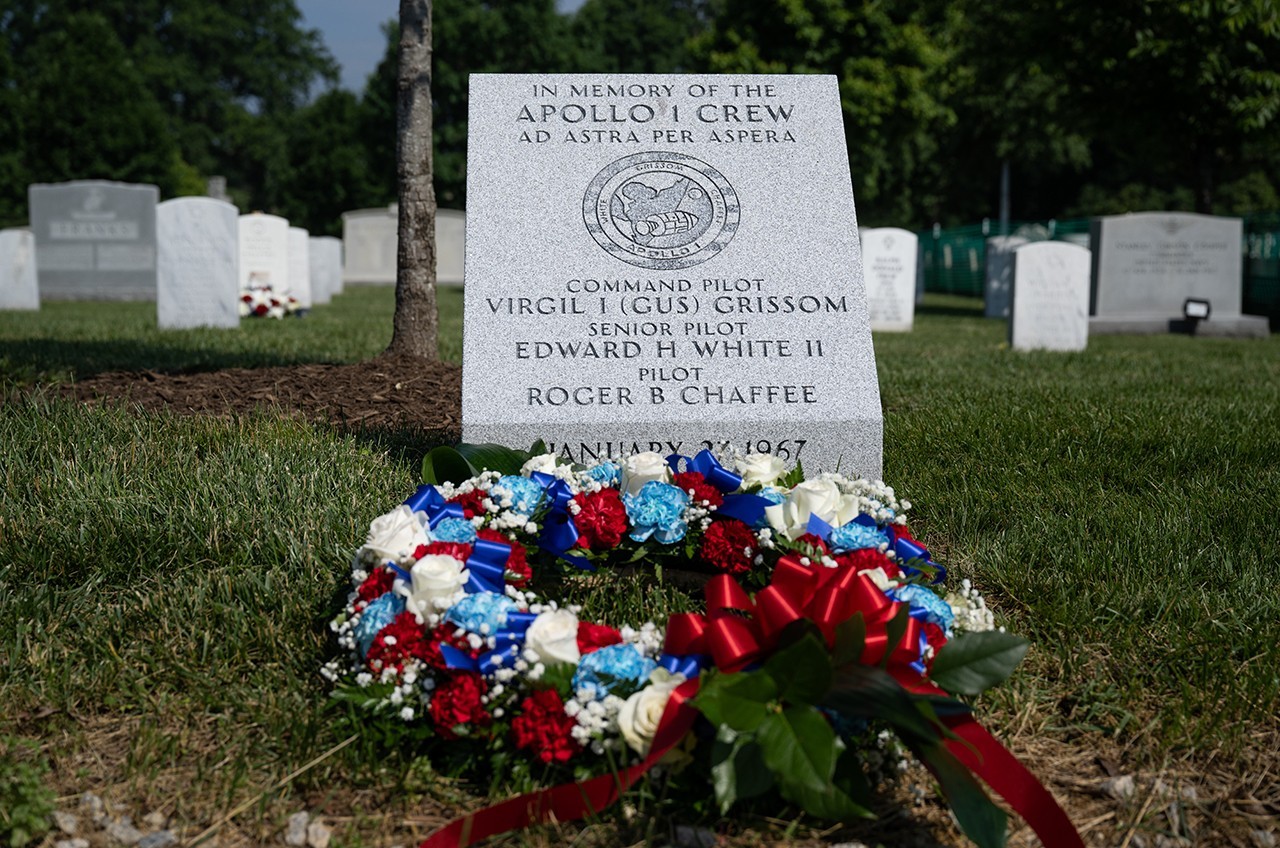 Monument to NASA's fallen Apollo 1 crew dedicated at national cemetery