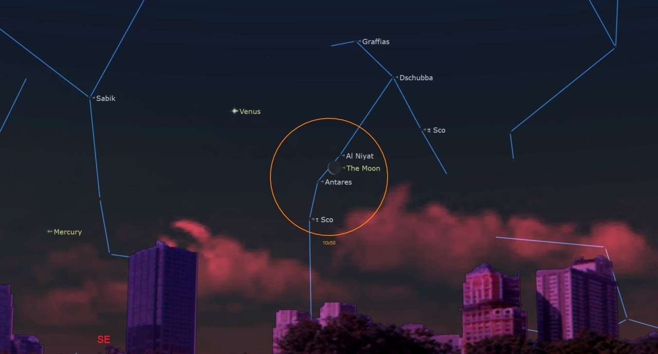 Watch red supergiant star Antares pass behind the moon early on Jan. 8