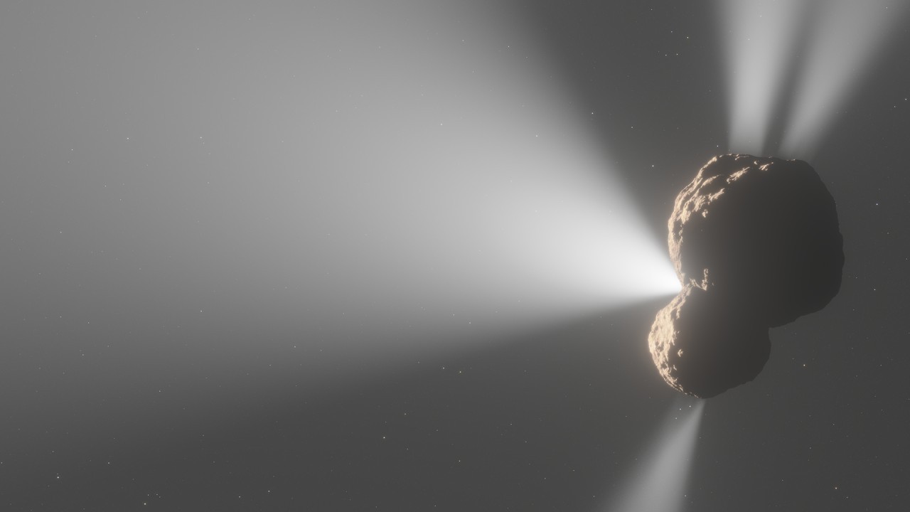 James Webb Space Telescope watches a frozen, comet-like object shooting jets of gas