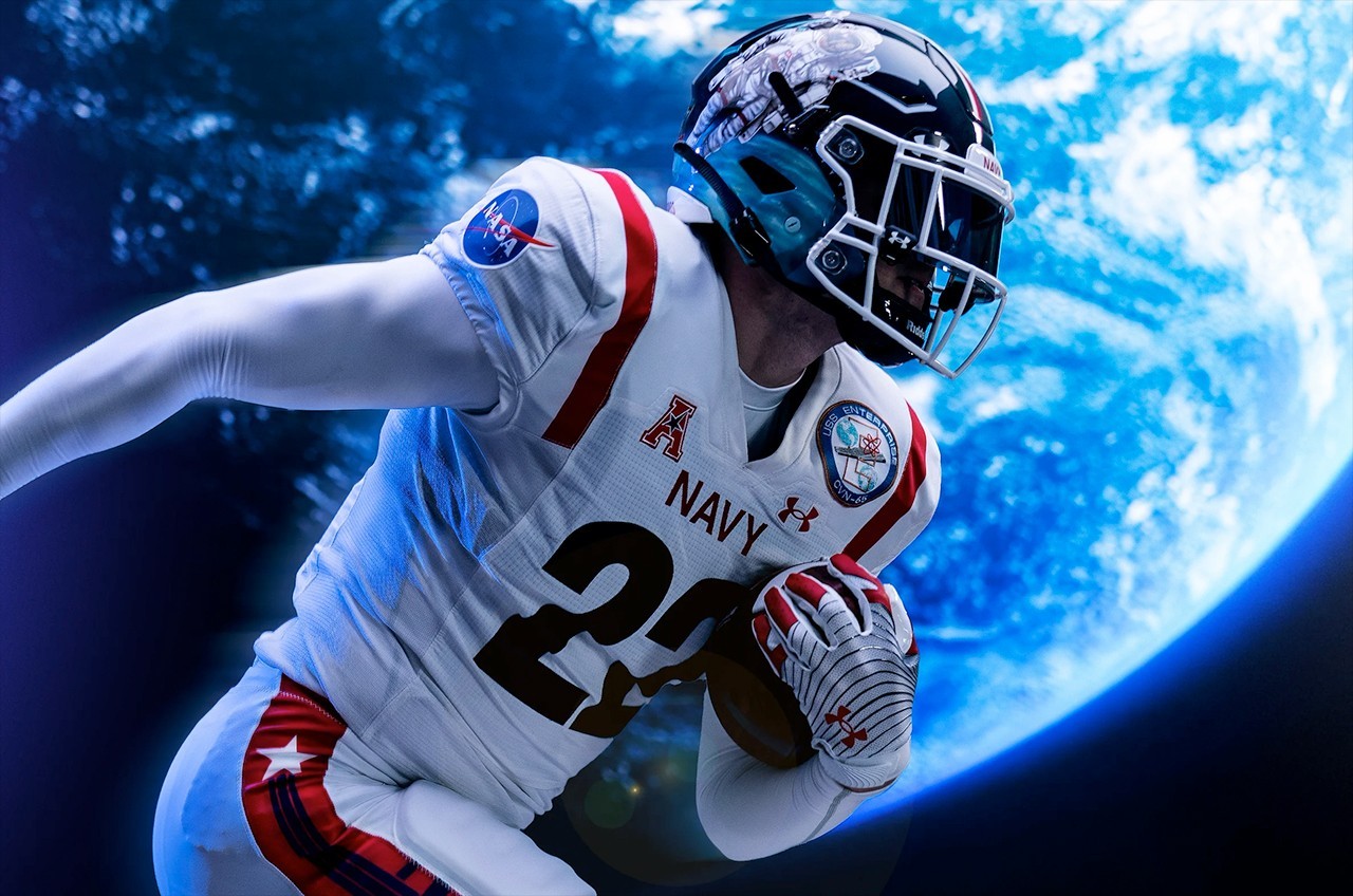 Naval Academy's NASA-inspired uniforms extend Army-Navy Game's space history