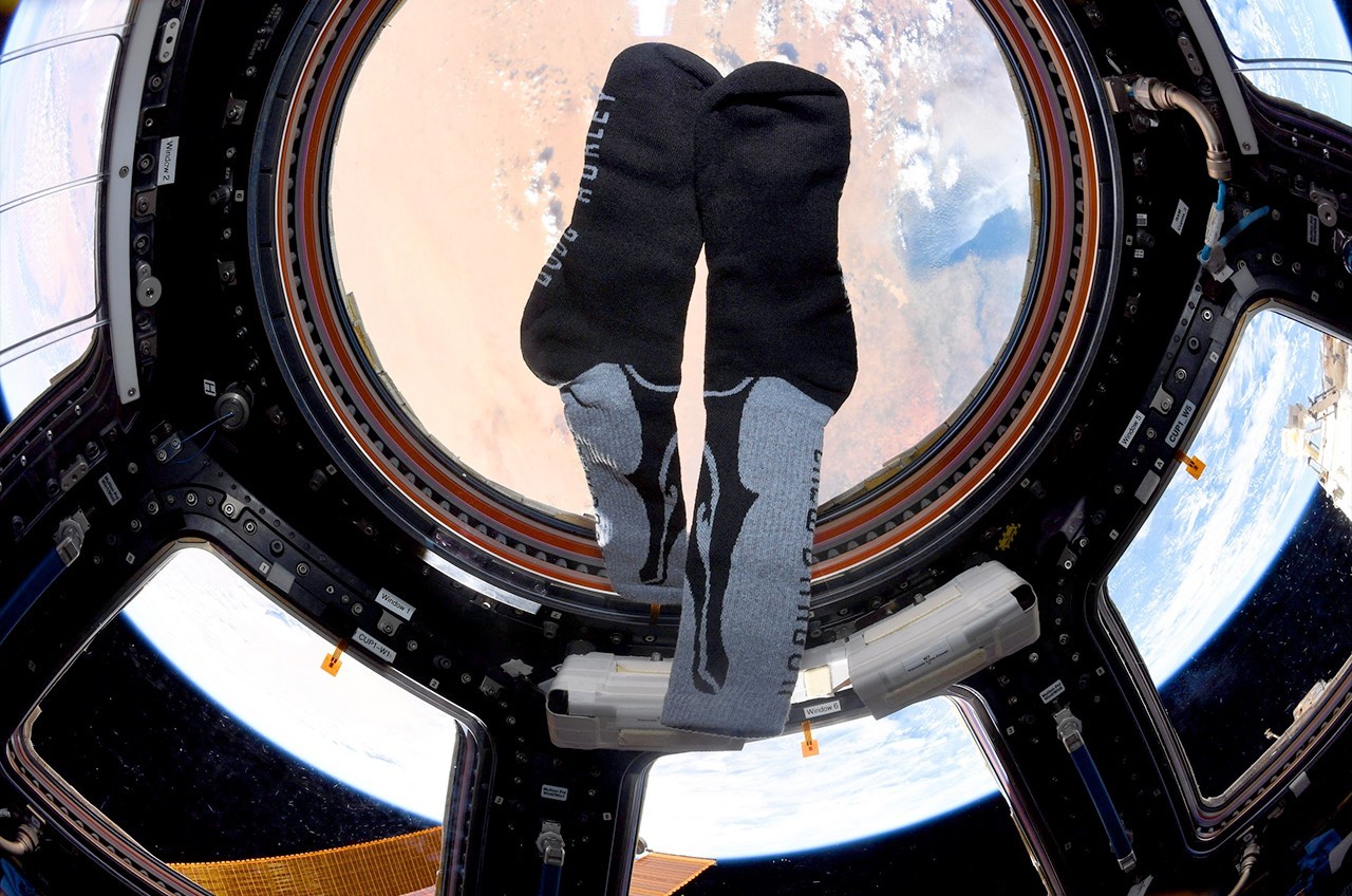 First upcycled socks worn in space inspire astronaut's new limited edition footwear