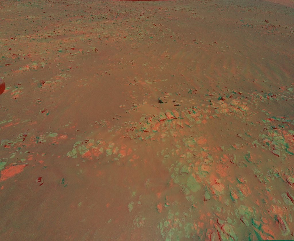 Mars helicopter Ingenuity captures 3D view of Raised Ridges on the Red Planet