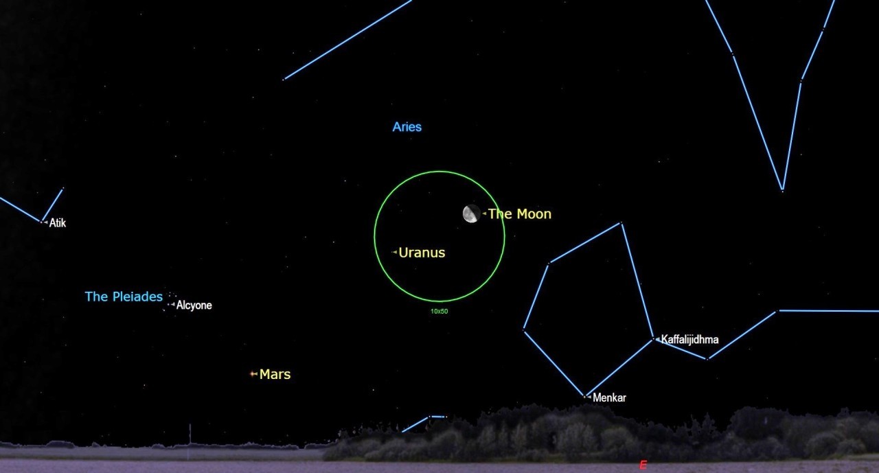 See the moon hop over Uranus tomorrow