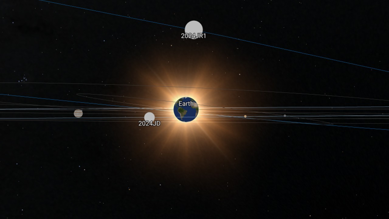 Watch 2 bus-size asteroids make close flybys of Earth this week (video)