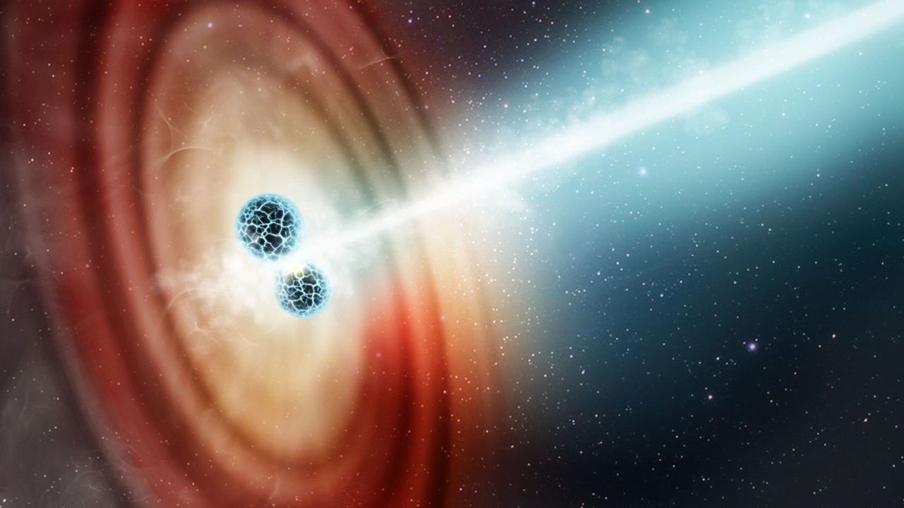 Hubble Space Telescope finds neutron star collision's jet travels nearly as fast as light