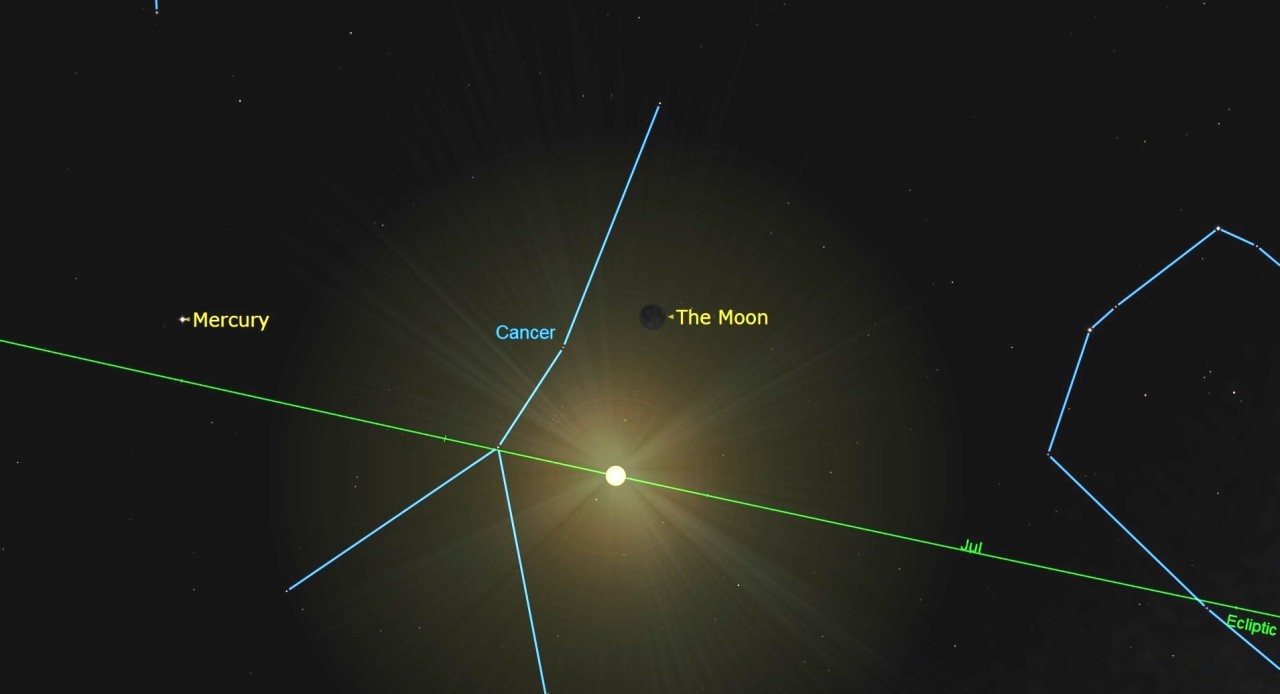 The July new moon provides dark skies tonight to see Jupiter, Mars and more