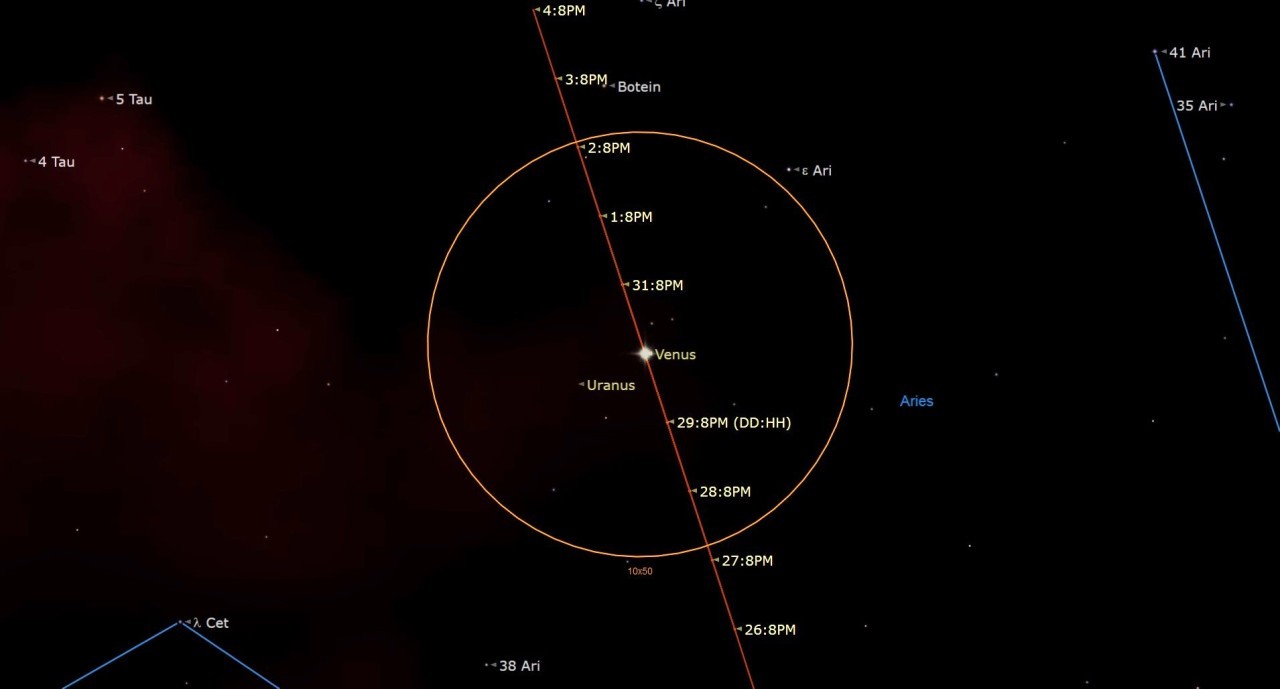 See Venus meet up with Uranus in the sky tonight (March 31)