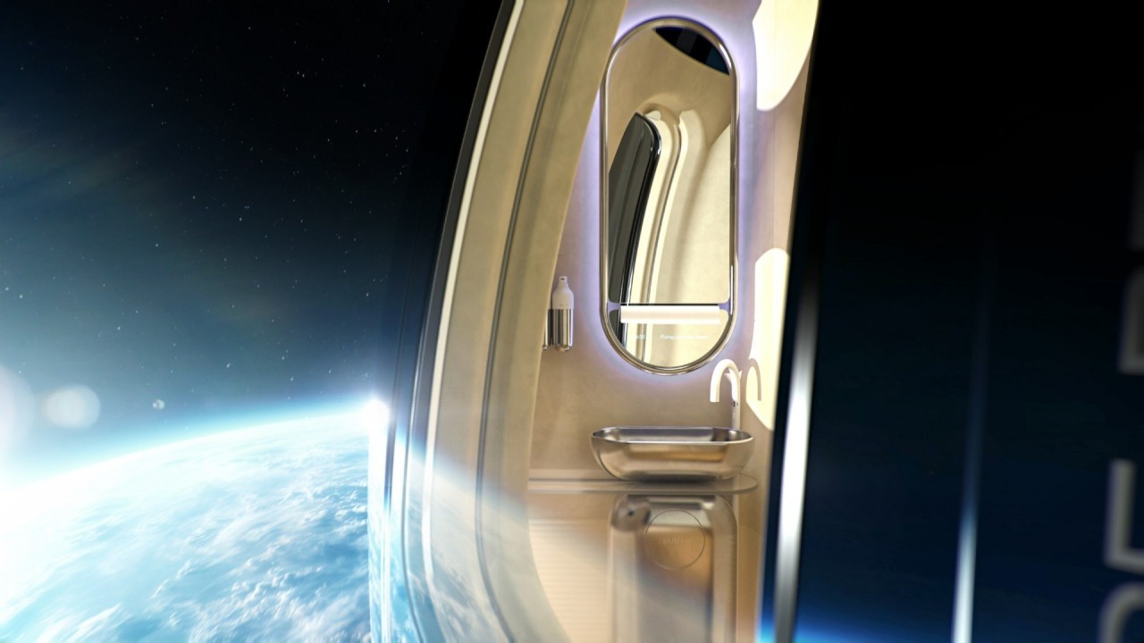 Space Perspective unveils 'Space Spa' restroom for balloon tourist flights (images)