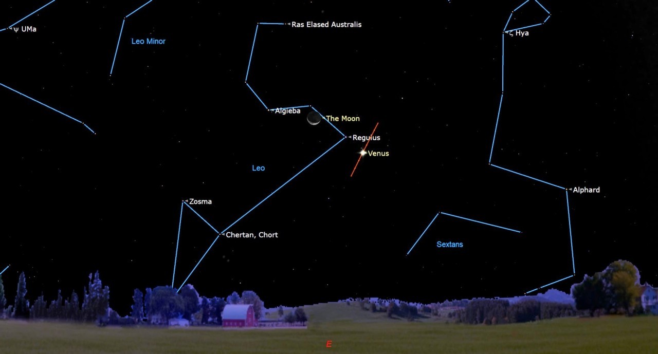 See the moon snuggle up to Venus early on Oct. 10