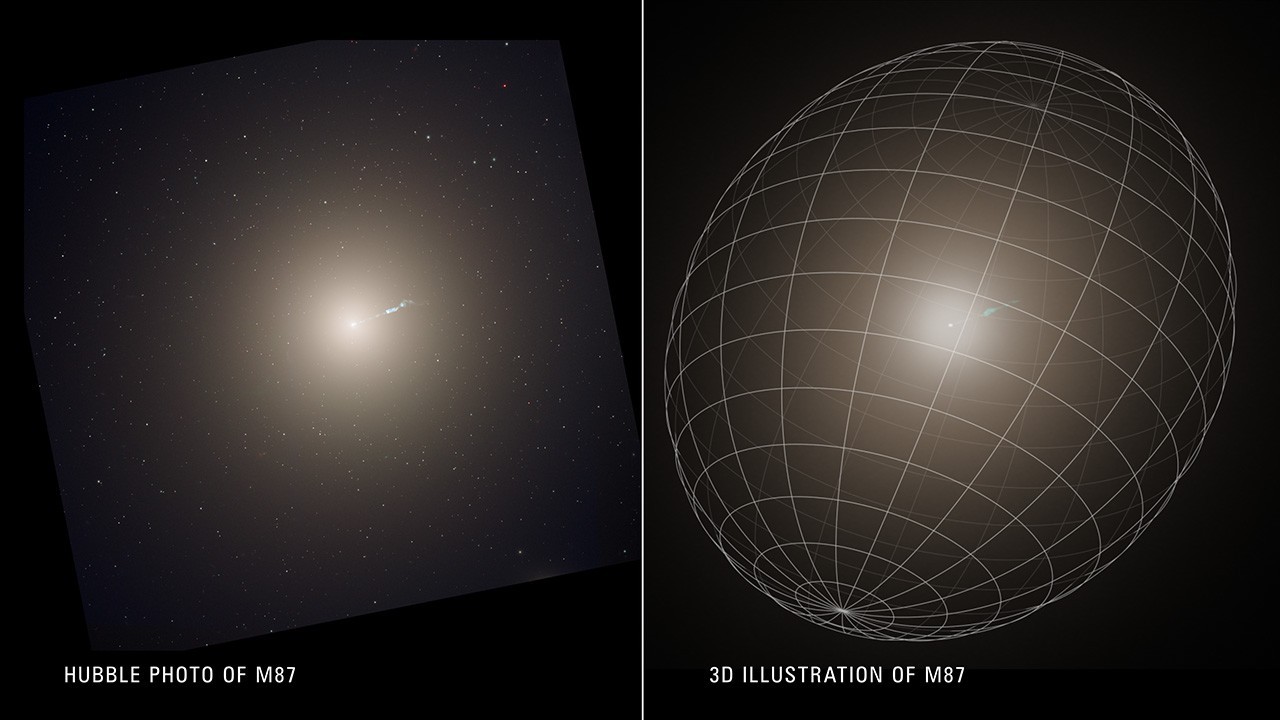 Enormous M87 galaxy looks like giant potato in 1st-ever 3D map (image)