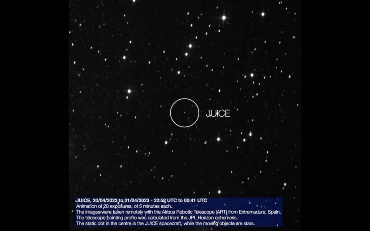 JUICE Jupiter probe spotted 1 million miles from Earth (video, image)