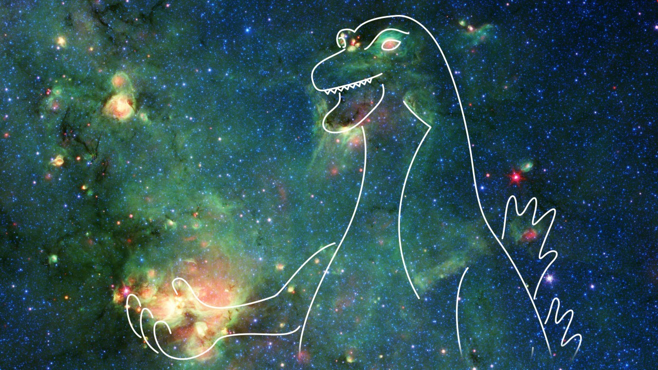 'Godzilla' monster spotted in colorful nebula by zombie space telescope