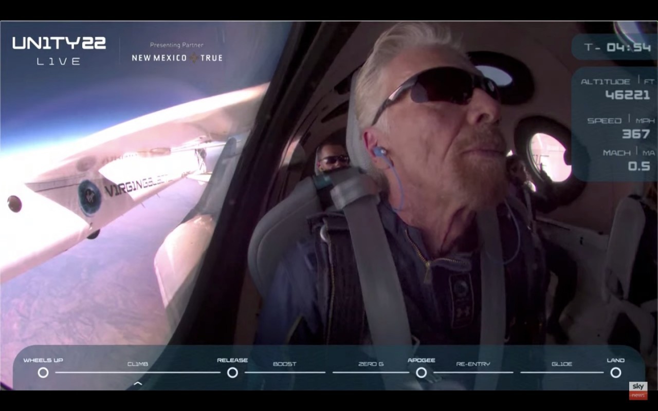 Virgin Galactic launches Richard Branson to space in 1st fully crewed flight of VSS Unity