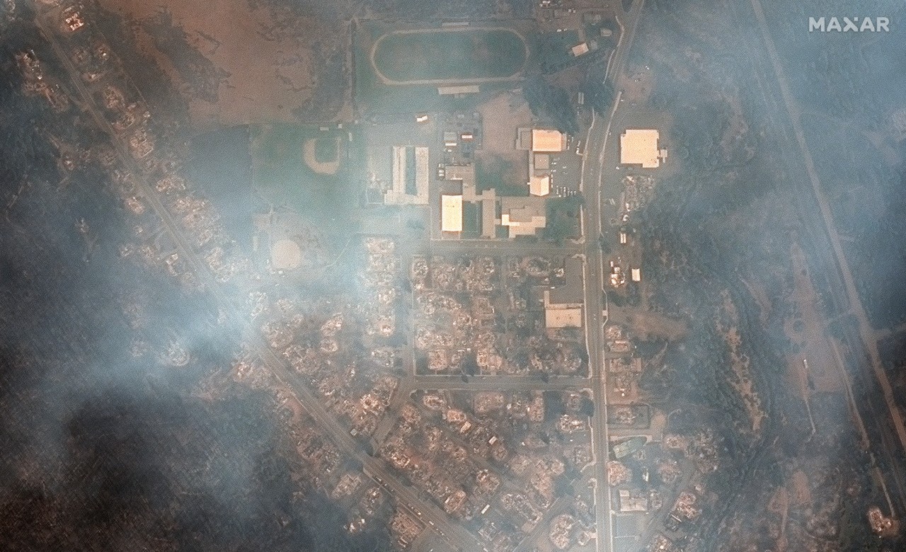 Satellite photos show Dixie Fire's devastation to California town in before-and-after views