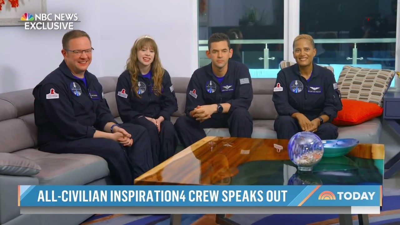 SpaceX's all-civilian Inspiration4 crew react to their historic space mission in 1st interview since splashdown