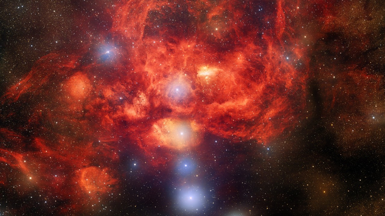 'Lobster Nebula' glows red in stunning new image from dark energy hunter