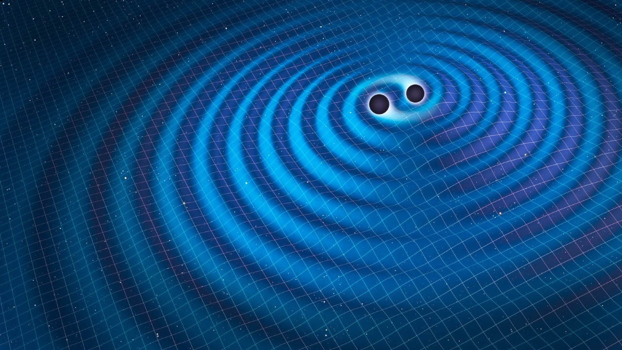 Colliding black holes 'ring' across space-time with gravitational wave ripples