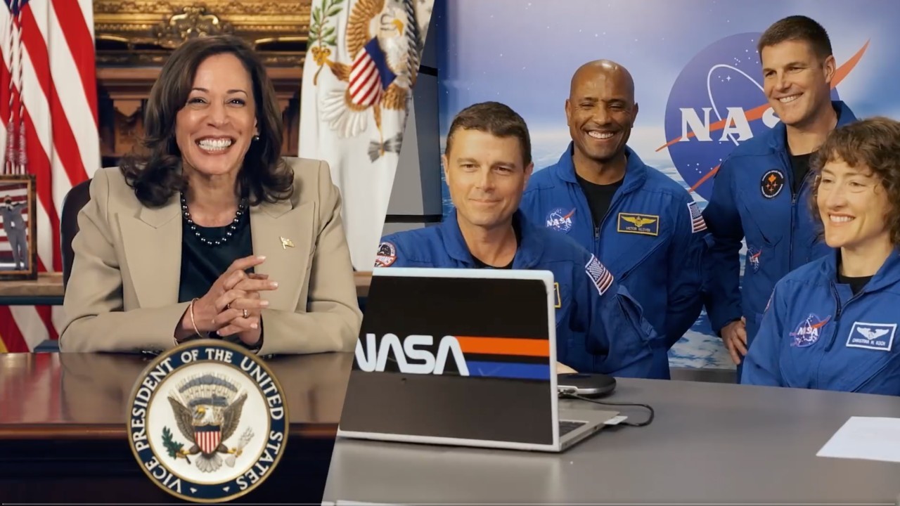 Vice President Harris congratulates Artemis 2 astronauts (video)