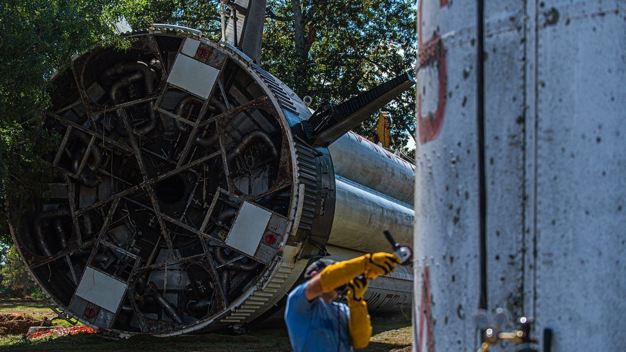 Apollo artifacts: NASA salvages parts from Alabama's rest stop Saturn IB rocket