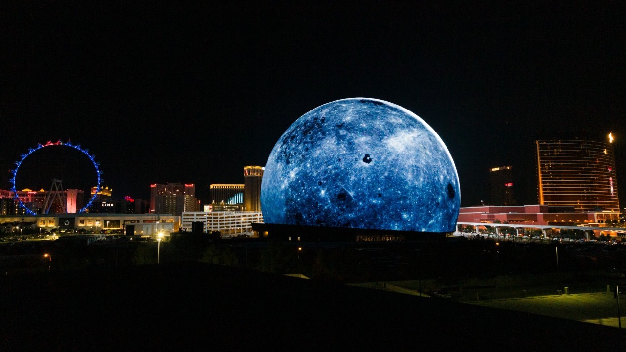See The Wild Las Vegas Sphere Transform Into Earth Mars And The Moon
