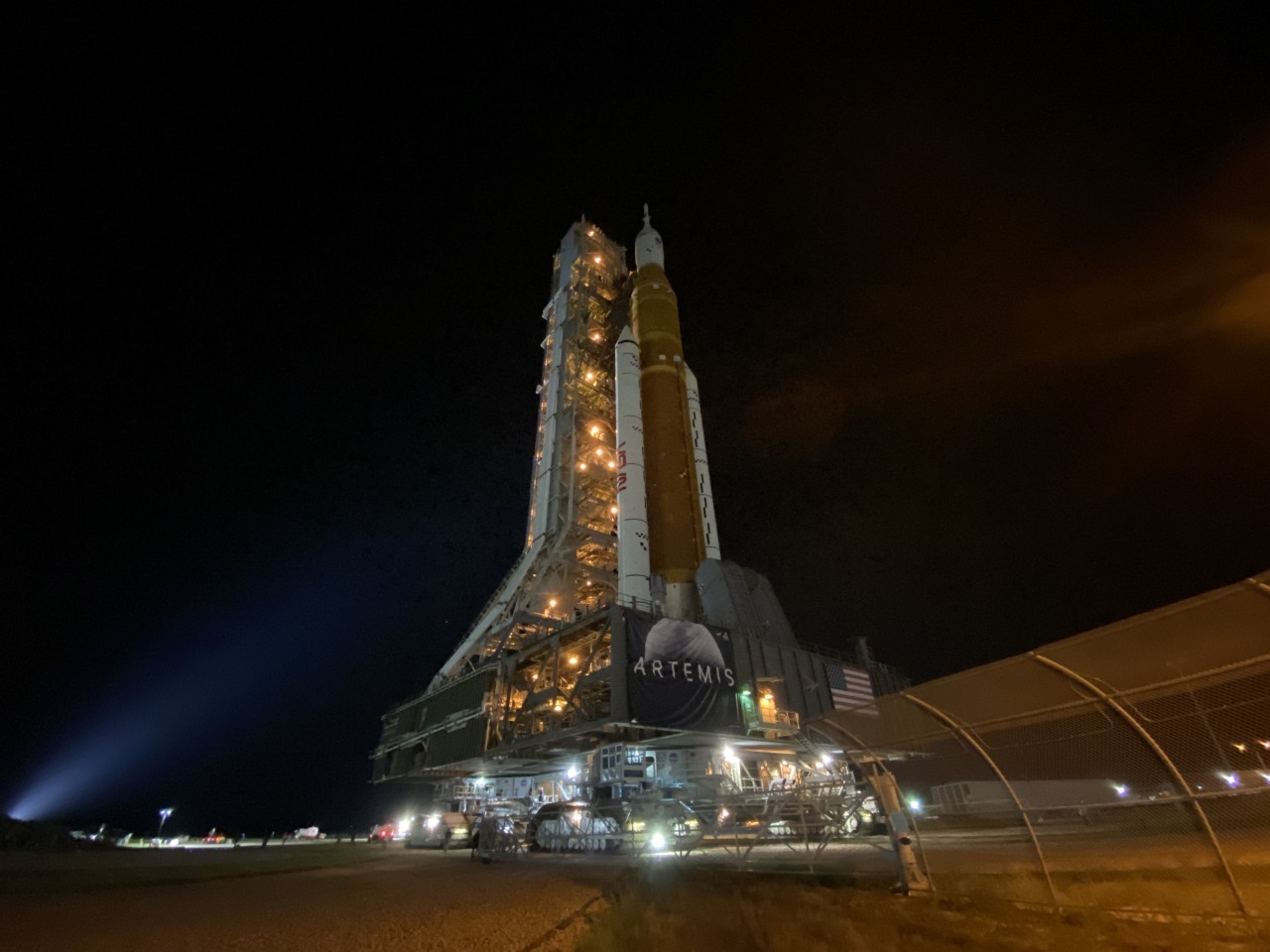 NASA's Artemis 1 megarocket rolls back to launch pad for moon mission