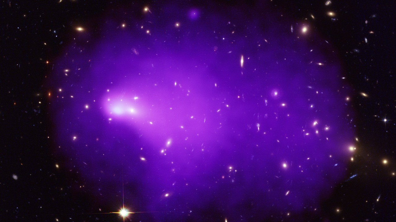 Giant galaxy cluster collision triggers vast shock wave stretching over a million light-years long