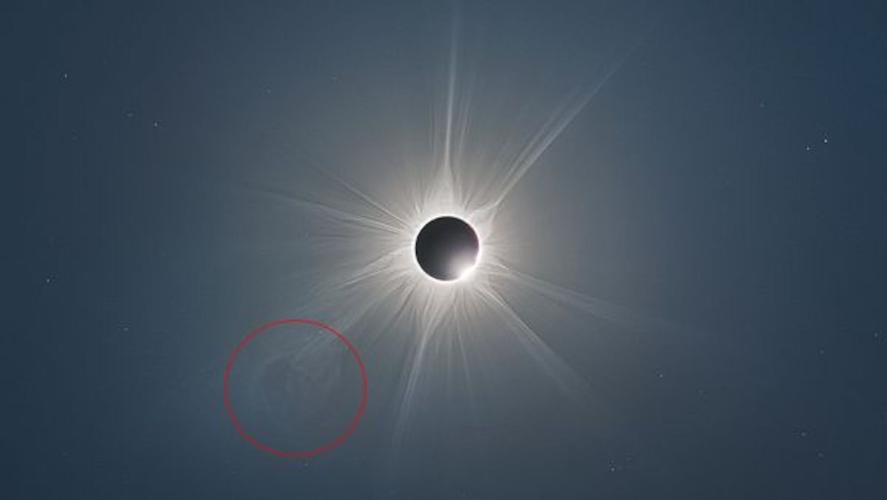 Photographers capture the exact moment a gargantuan storm blasts out of the sun during a total solar eclipse