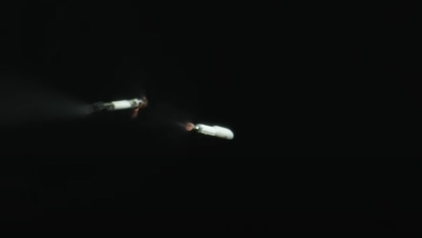 This SpaceX video of a Falcon 9 rocket stage separation during launch is just amazing