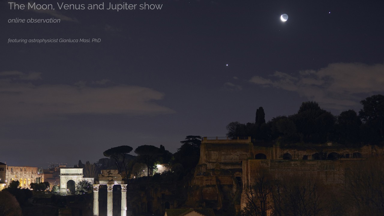 Watch the moon meet Venus and Jupiter in the sky on Wednesday with free livestream