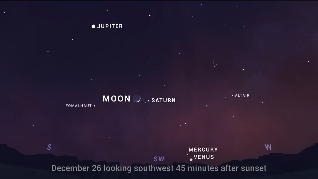 See Saturn near the moon in a late Christmas gift in the night sky tonight (Dec. 26)