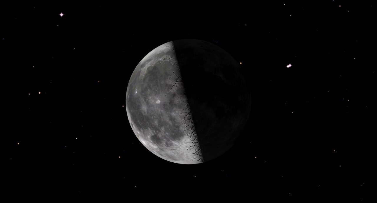 Stay up late and see the half-lit moon in its last quarter phase tonight