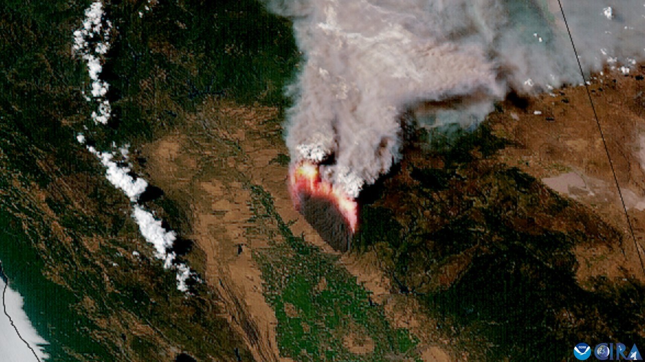 Watch devastating Park Fire rage in stunning satellite video