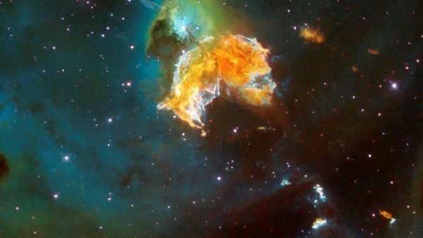 Stunning supernova remnant looks like Pac-Man gulping down stars