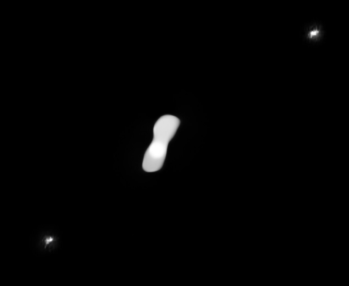 Scientists fetch best images to date of 'dog bone' asteroid and 2 tiny moons