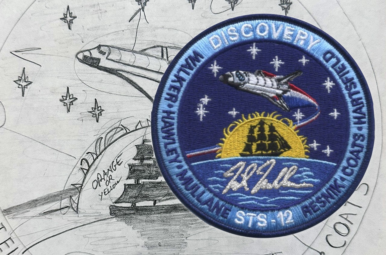 Son's design for astronaut dad's mission patch put into production 40 years later