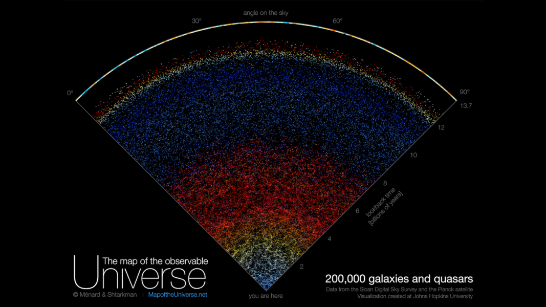 Beautiful interactive map of the universe lets you journey through space-time almost to the Big 