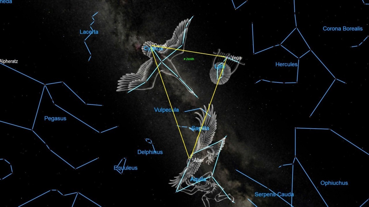 See the Summer Triangle asterism after dusk Wednedsay (Aug. 31)