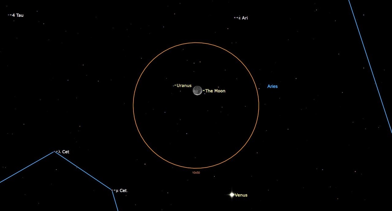 Want to see Uranus? The crescent moon points the way tonight (March 24)