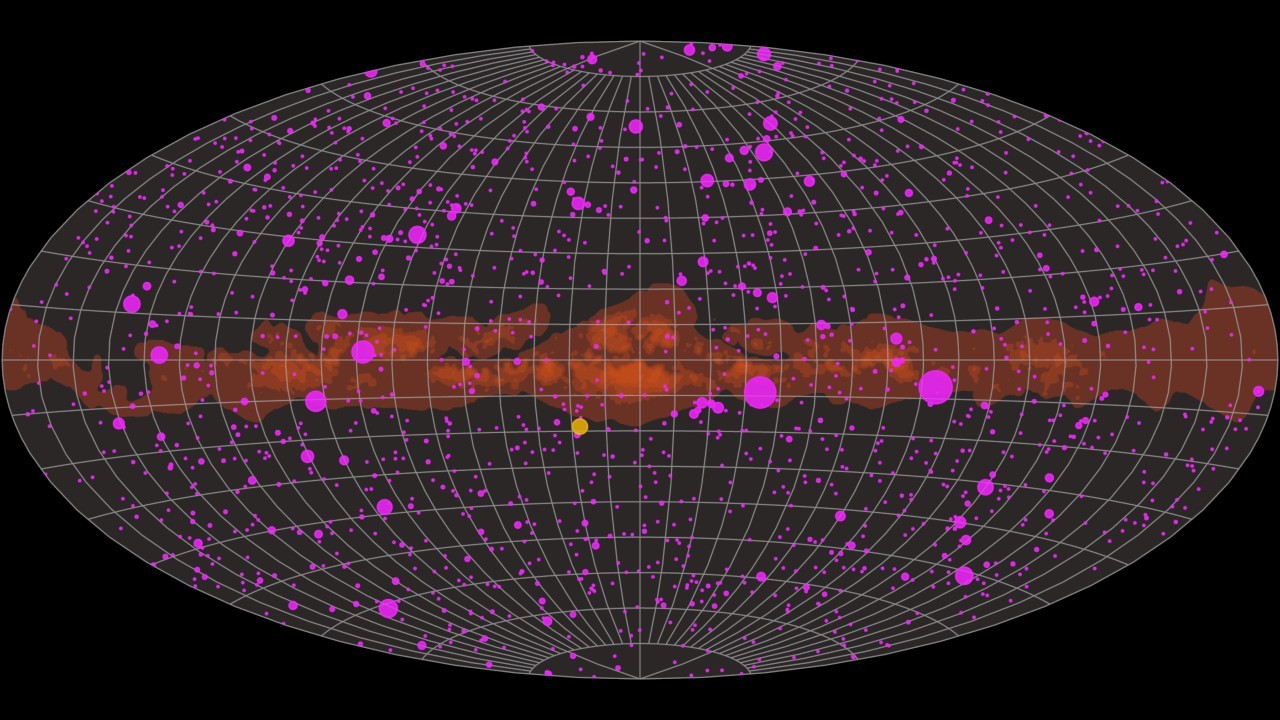 Here's what the sky would look like if humans could see gamma rays (video)